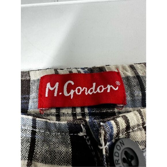 M. Gordon Cargo Shorts Mens Sz 38 Classic Outdoor Utility Cotton Plaid Check 26” - Picture 3 of 11